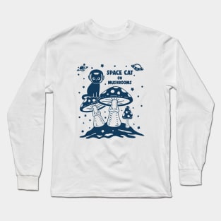 Cat and mushrooms Long Sleeve T-Shirt